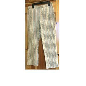 J. H. Collectibles Women's Size 14 Stretch Striped Capris Cropped Pants